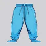 loose-fitting blue kung fu pants image